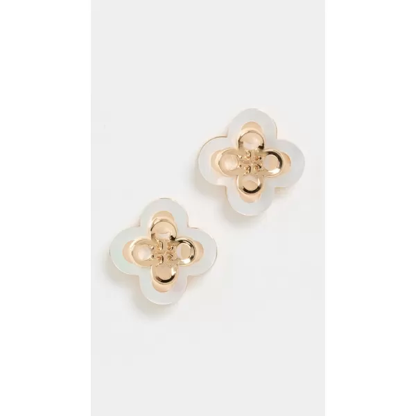 Tory Burch Womens Kira Clover EarringsTory GoldMother of Pearl