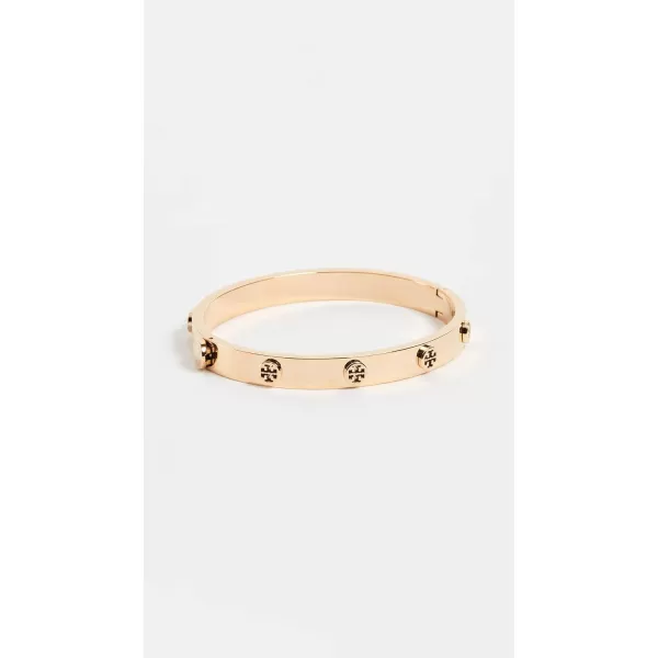 Tory Burch Womens Logo Stud Hinge BraceletTory Gold