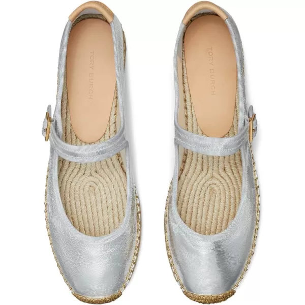 Tory Burch Womens Mary Jane EspadrillesSilverGrayNatural