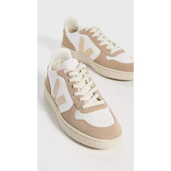 Veja Mens V 10 B Mesh SneakersExtra WhiteSableSahara