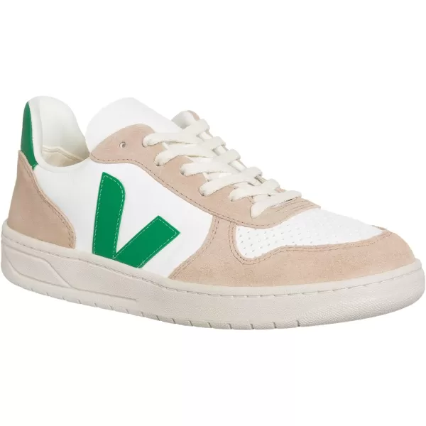 Veja Mens V 10 B Mesh SneakersWhite  Emeraude  Sahara