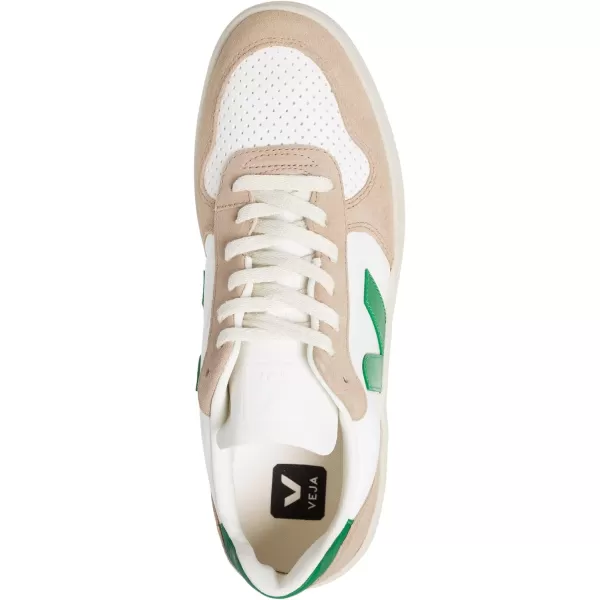 Veja Mens V 10 B Mesh SneakersWhite  Emeraude  Sahara