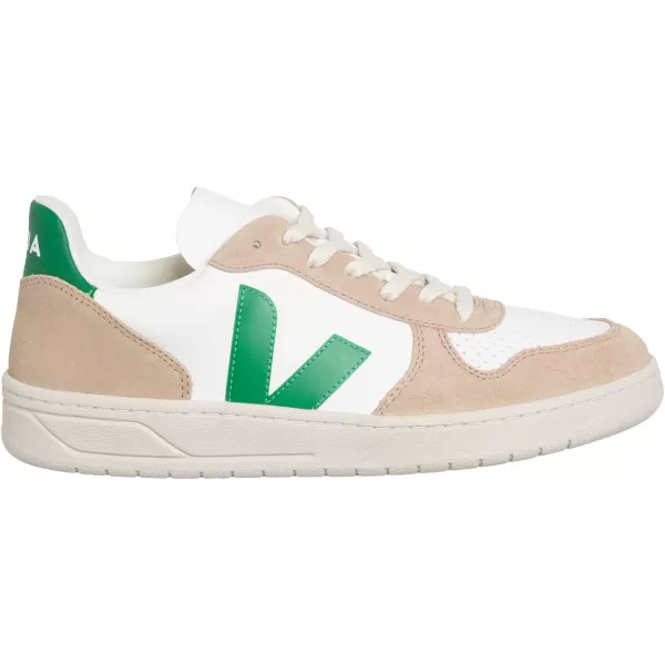 Veja Mens V 10 B Mesh SneakersWhite  Emeraude  Sahara