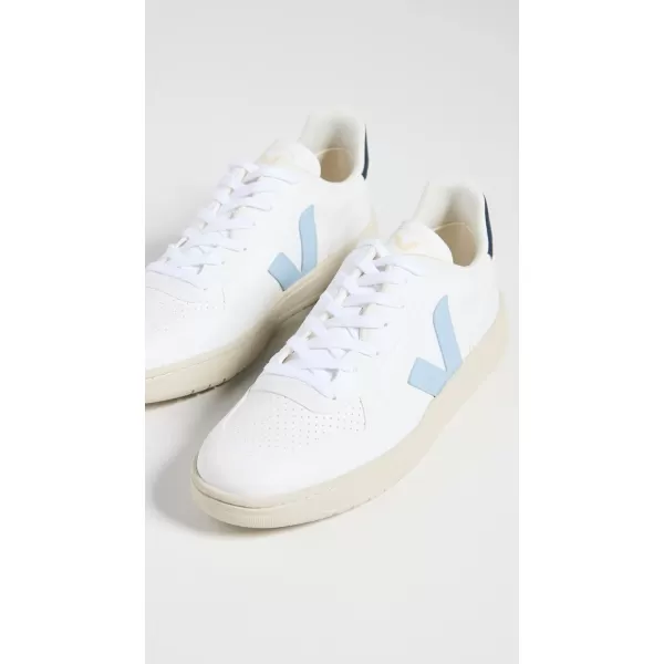 Veja Mens V 10 B Mesh SneakersWhiteSteelNautico