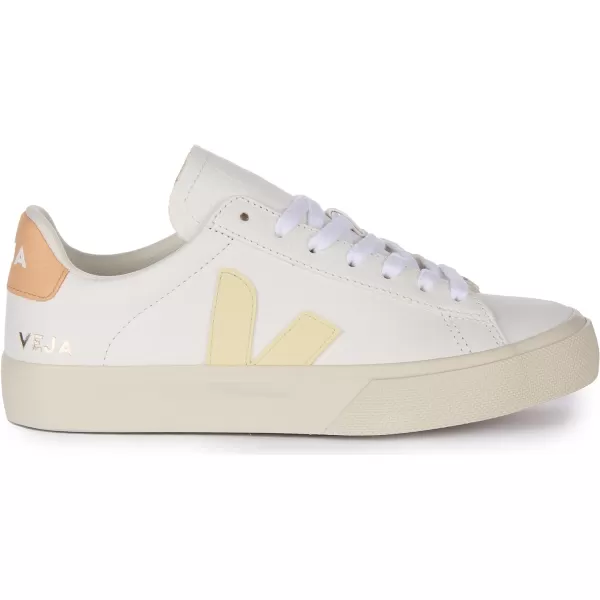 Veja Womens Campo SneakersWhite  Sun  Peach