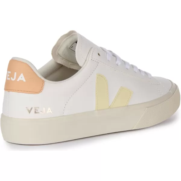 Veja Womens Campo SneakersWhite  Sun  Peach