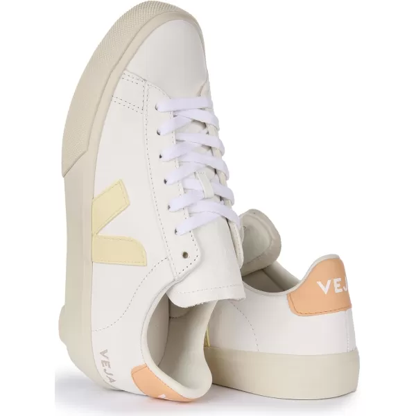 Veja Womens Campo SneakersWhite  Sun  Peach