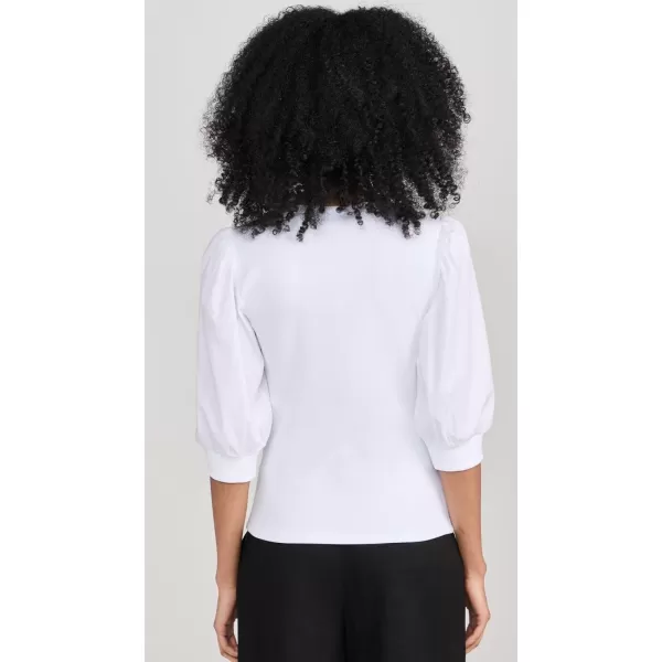 Veronica Beard Jean Womens Crew Neck Coralee TopWhite