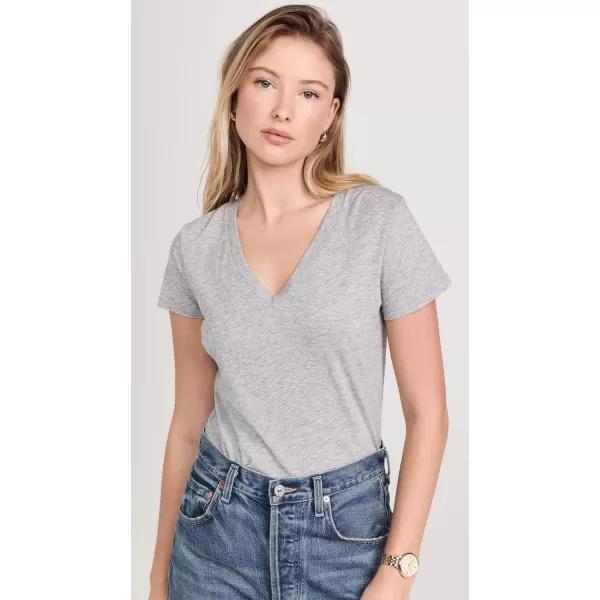 Vince Womens Essential V Neck TeeH Grey