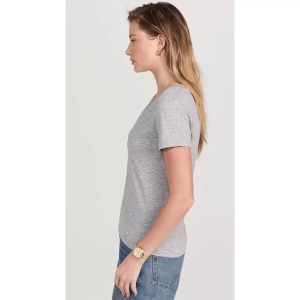 Vince Womens Essential V Neck TeeH Grey