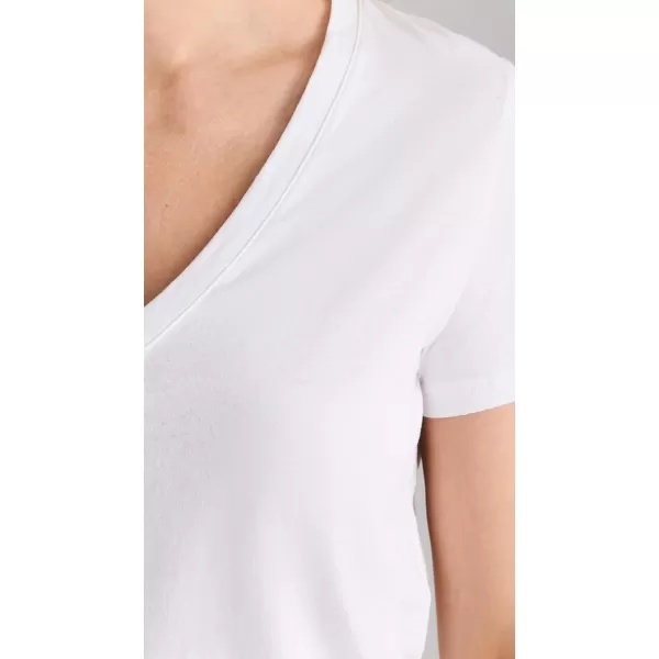 Vince Womens Essential V Neck TeeOptic White