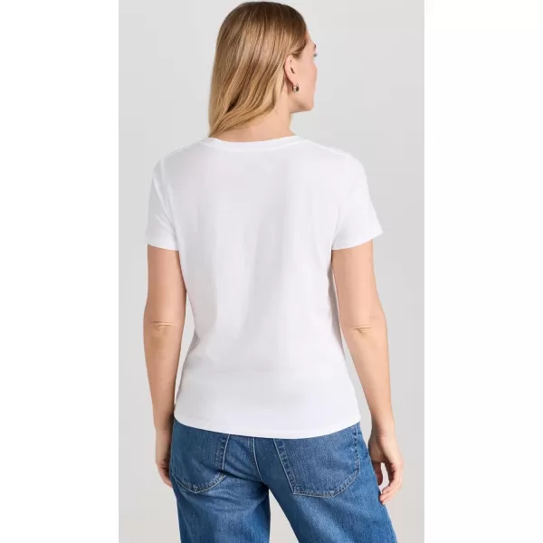 Vince Womens Essential V Neck TeeOptic White