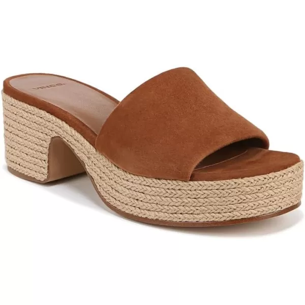 Vince Womens Margo Sandals SlideSequoia Brown Suede