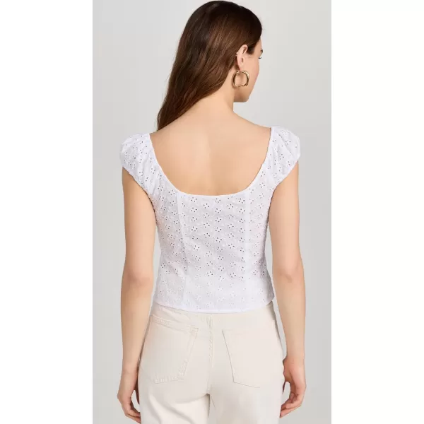 WAYF Womens Button Front TopIvory