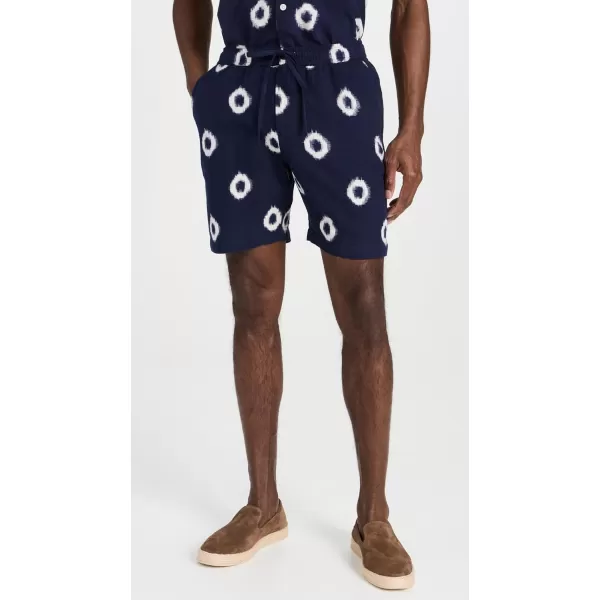 Wax London Mens Kurt Circle Ikat ShortsBlue