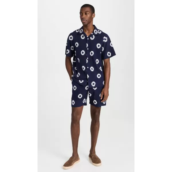 Wax London Mens Kurt Circle Ikat ShortsBlue