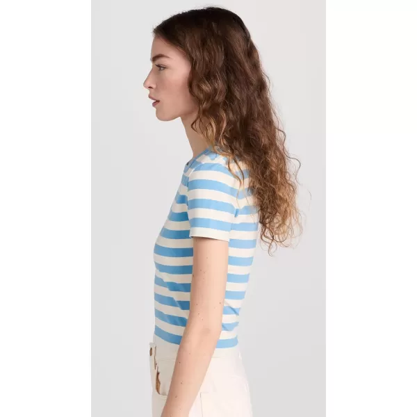 Womens Baby TeeLt BlueWhite Stripe