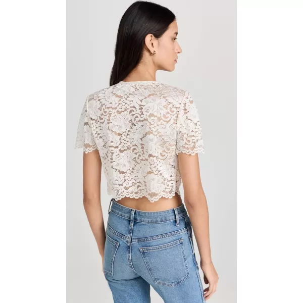 Womens Cream Cord Lace TopCream