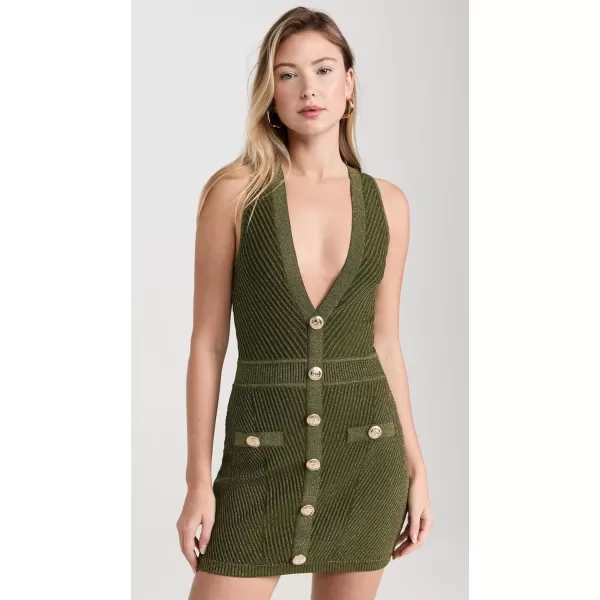 Womens Ellison DressMetallic Military Green