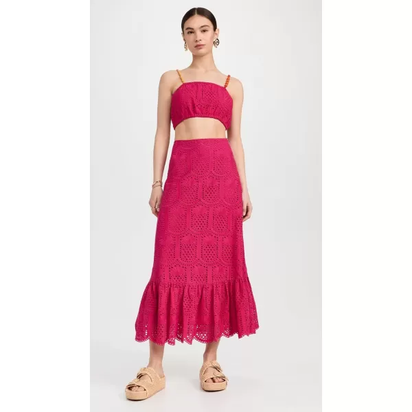 Womens Ivana TopPineapple Eyelet Fuchsia