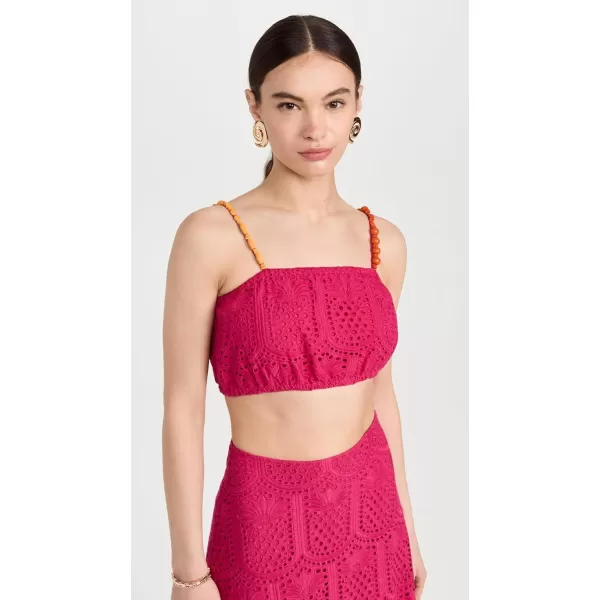 Womens Ivana TopPineapple Eyelet Fuchsia