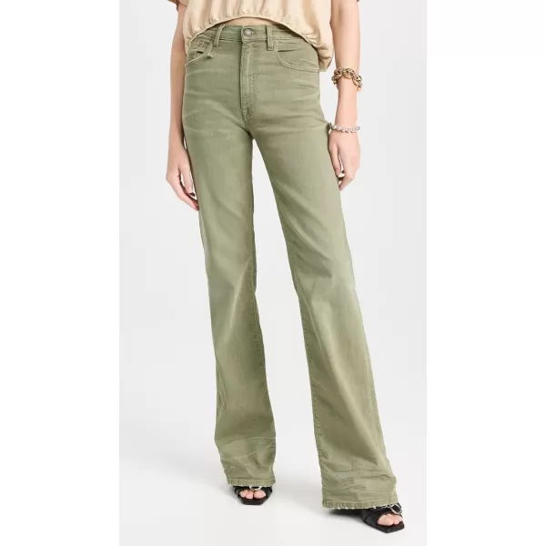 Womens Jane JeansOlive Green Stretch