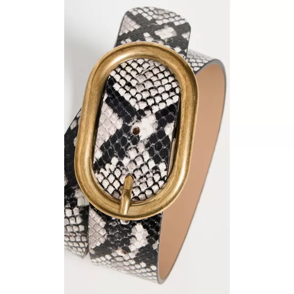 Womens Kian Python BeltWhite Brass