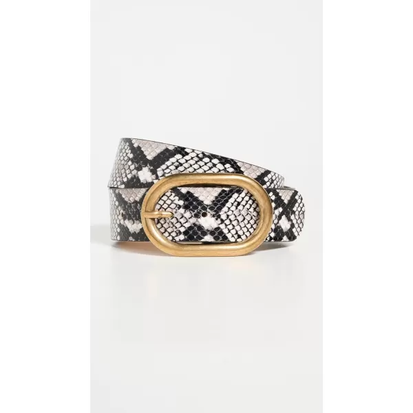 Womens Kian Python BeltWhite Brass