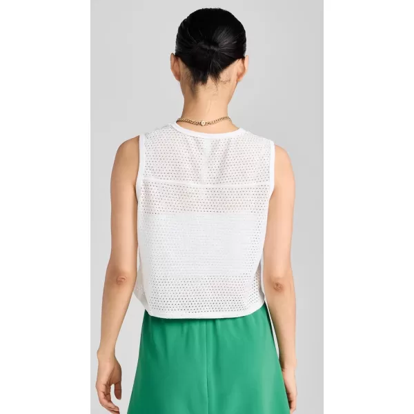 Womens Logan Mesh Tank with StripeWhite