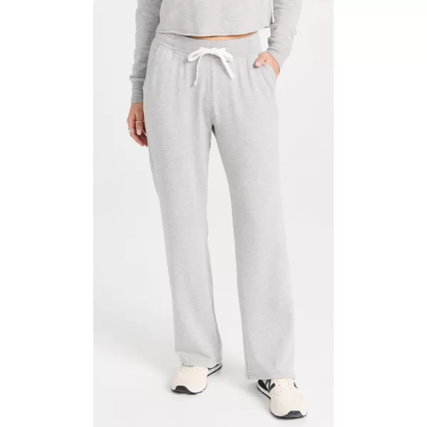 Womens Raven Fleece Full Length SweatpantsHeather Grey