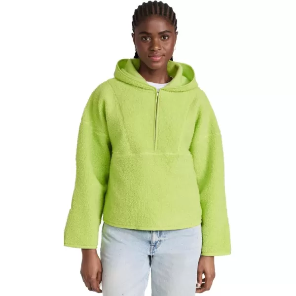 Womens Sherpa Mammoth Half Zip HoodieMatcha