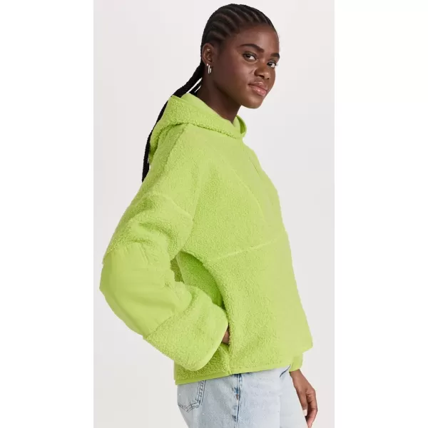 Womens Sherpa Mammoth Half Zip HoodieMatcha