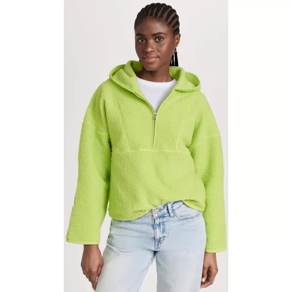 Womens Sherpa Mammoth Half Zip HoodieMatcha