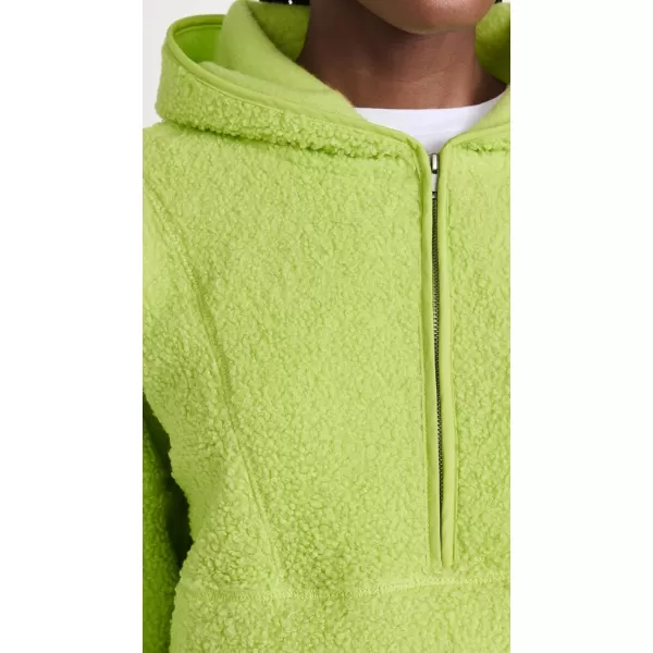 Womens Sherpa Mammoth Half Zip HoodieMatcha