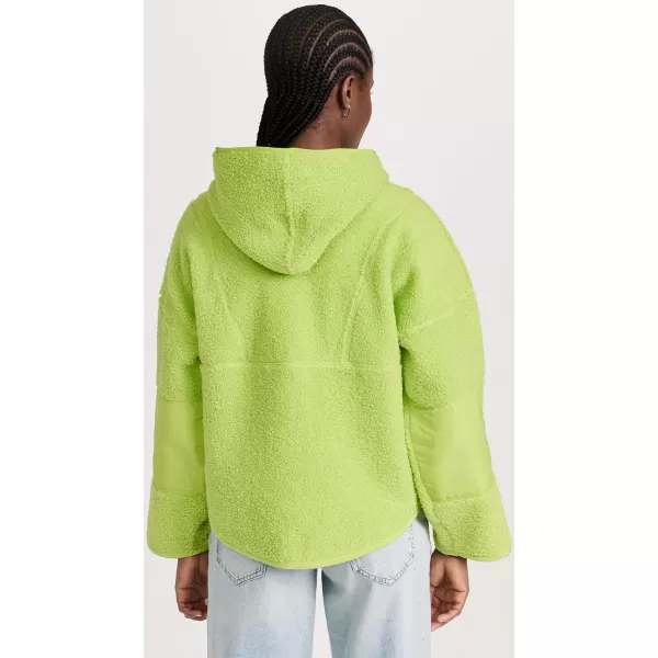 Womens Sherpa Mammoth Half Zip HoodieMatcha