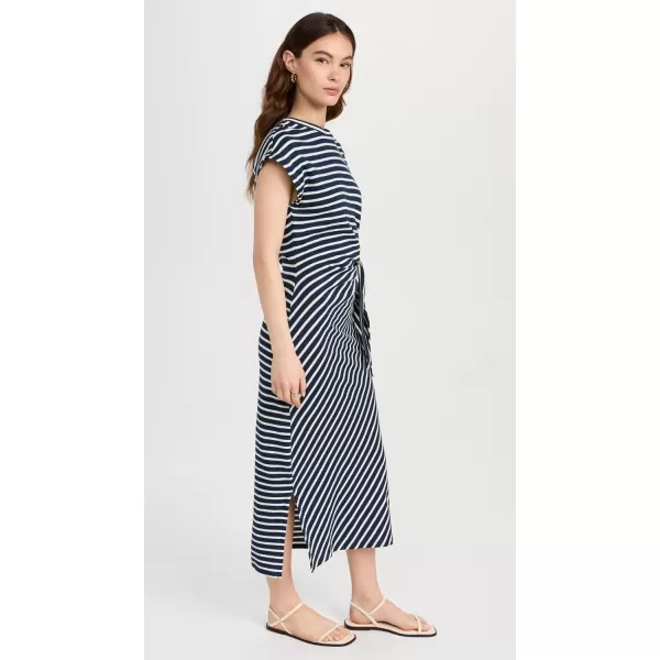 Womens Vanina Cinched Waist DressNavyCream Stripe