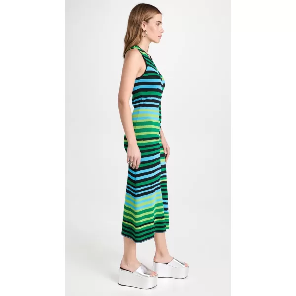 Womens W7141 Sleeveless Axon DressHorizontal Stacked Stripe