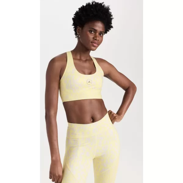 adidas by Stella McCartney Womens TruePurpose Power Impact Training BraBlush YellowChalk Pearl