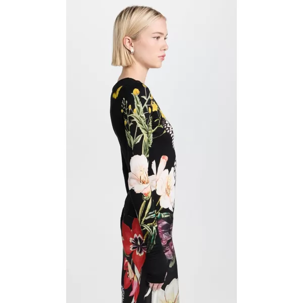 alice  olivia Womens Delaina Long Sleeve TopEssential Floral