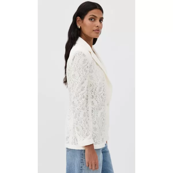 alice  olivia Womens Judith Sheer Lace BlazerOffwhite