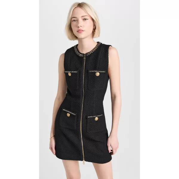 alice  olivia Womens Lachlan Zip Front Pocket Mini DressBlack