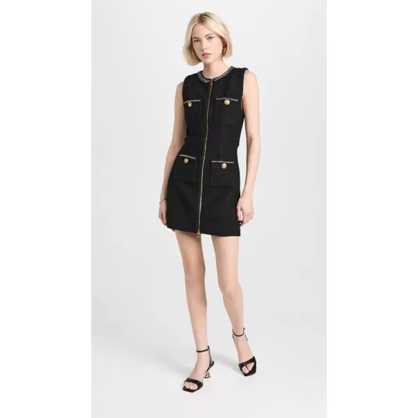 alice  olivia Womens Lachlan Zip Front Pocket Mini DressBlack