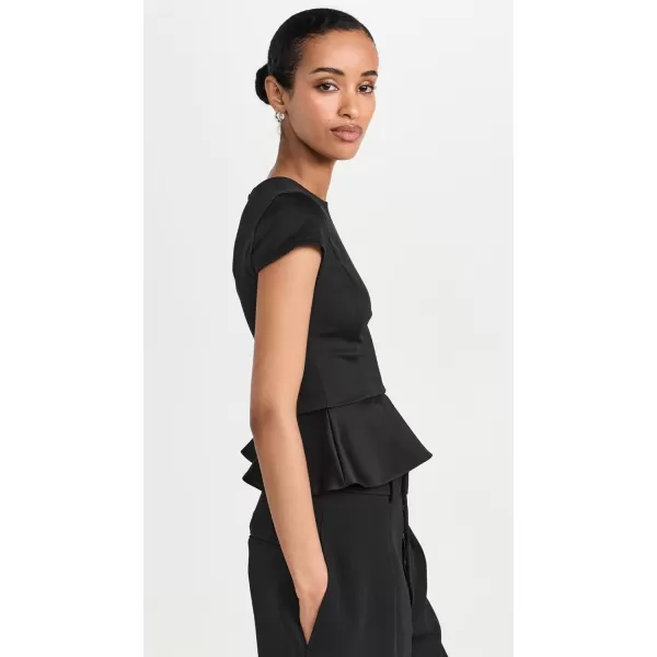 alice  olivia Womens Veronica Peplum TopBlack