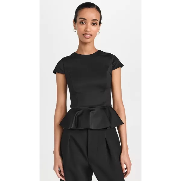 alice  olivia Womens Veronica Peplum TopBlack