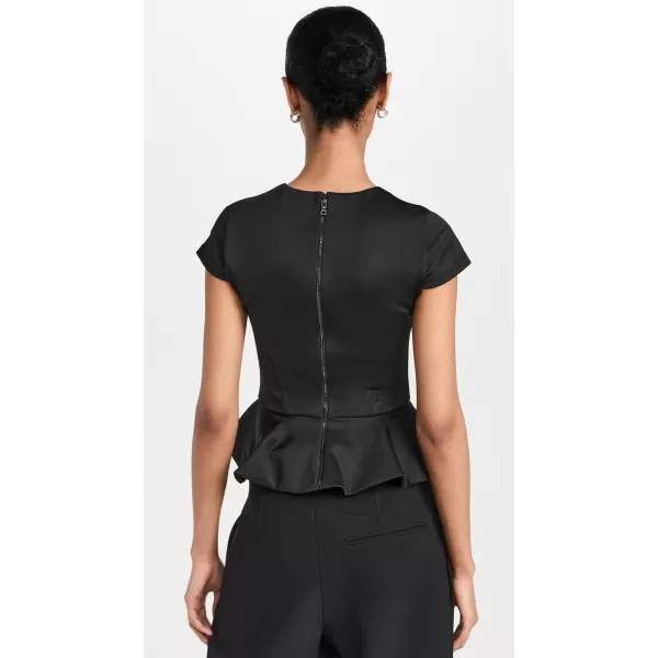 alice  olivia Womens Veronica Peplum TopBlack