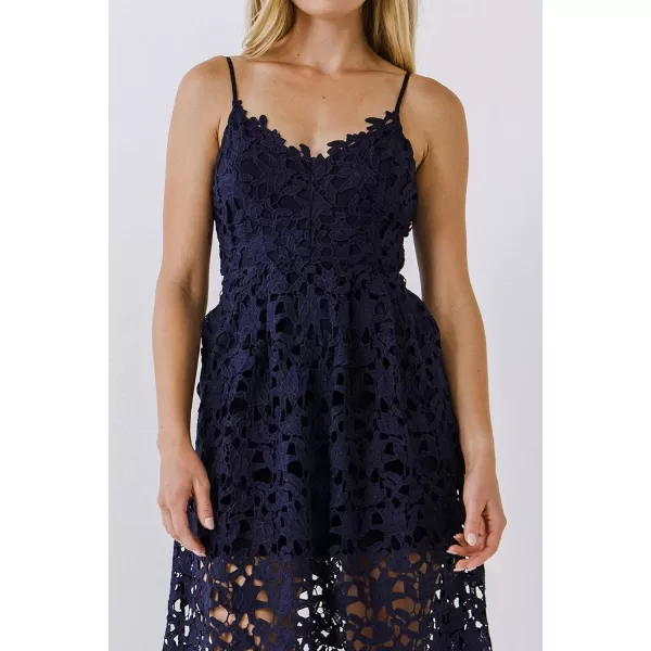 endless rose Lace Cami Midi DressNavy