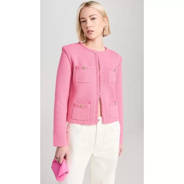 endless rose Womens Braided Knit JacketPink