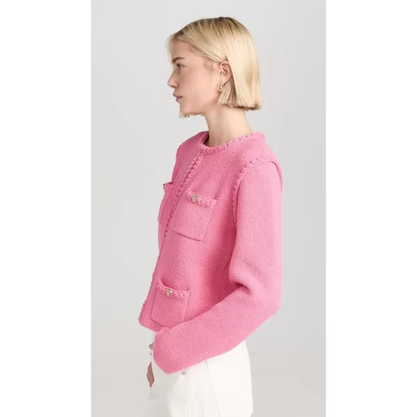 endless rose Womens Braided Knit JacketPink