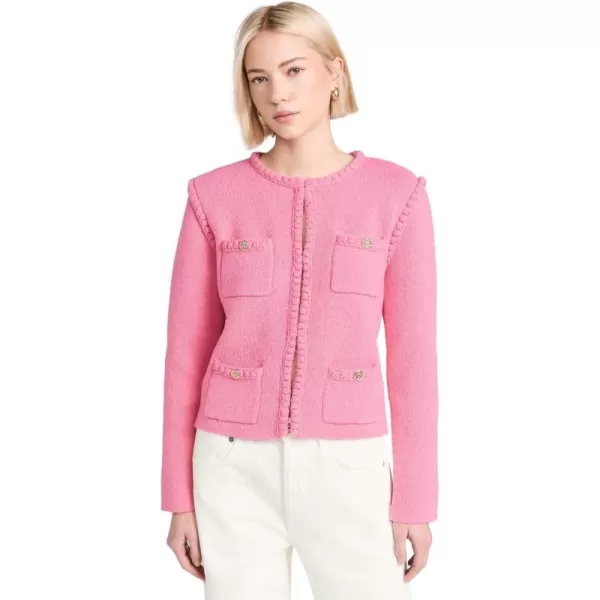 endless rose Womens Braided Knit JacketPink