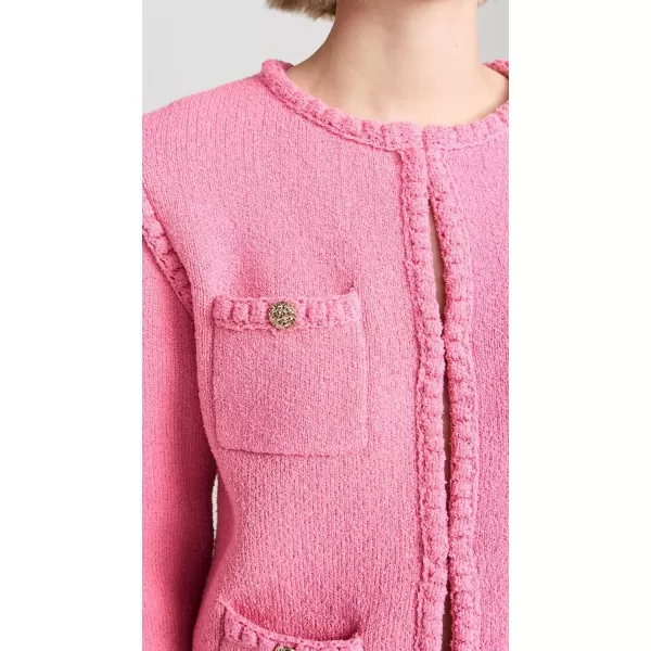 endless rose Womens Braided Knit JacketPink